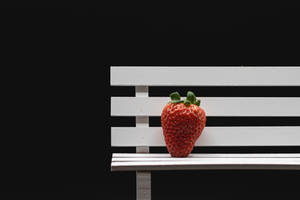 Strawberry On Bench Wallpaper