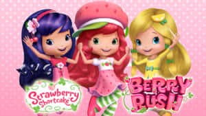 Strawberry Shortcake Berry Rush Characters Wallpaper