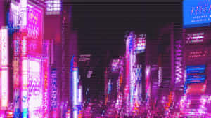 Stream Of Pink And Blue Colors Wallpaper