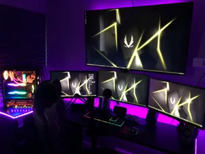 Streaming Hardcore Gaming Room Wallpaper
