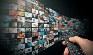 Streaming Movies With Remote Control Wallpaper