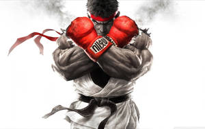 Street Fighter Ryu Wearing Red Gloves Wallpaper