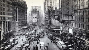 Street Scene In Old New York City Wallpaper