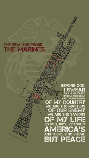 Strength, Courage, And Honor - The Values Of The United States Marine Corps Wallpaper