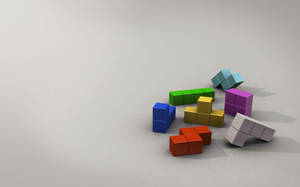 Striking 3d Tetris Blocks Image Wallpaper
