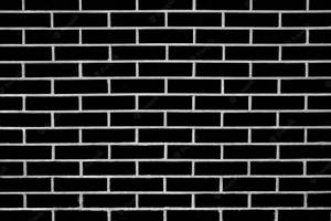 Striking Contrast Of Solid Black And White Mortar Brick Texture Wallpaper