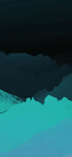 Striking Dark Teal Abstract Gradient Wallpaper