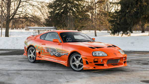 Striking Orange Toyota Supra Mk4 – Jewel From The Fast And The Furious Wallpaper