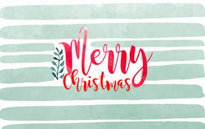 Striped Merry Christmas Desktop Wallpaper