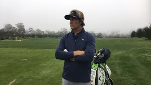 Stuart Appleby With Caddy Bag Wallpaper