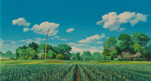 Studio Ghibli Farm Fields Wallpaper
