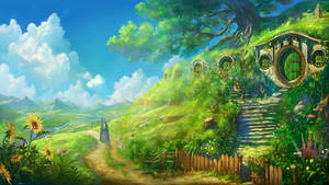 Studio Ghibli Hobbit Home Wallpaper