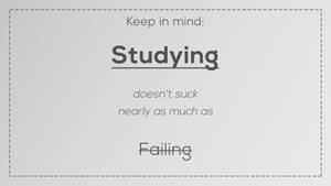 Studying Doesn't Suck Encouraging Quote Wallpaper
