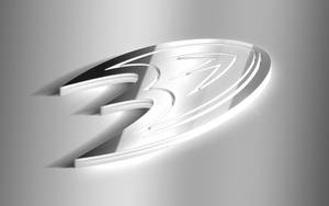 Stunning 3d Silver Anaheim Ducks Logo Wallpaper