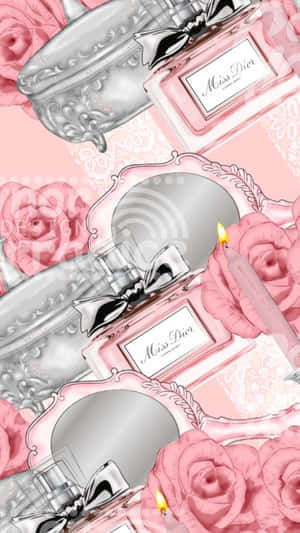 Stunning Eye-catching Pink Dior Look Wallpaper