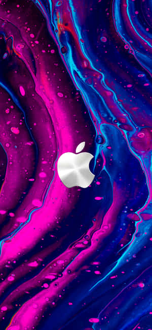 Stunning High Definition Apple Logo On Liquid Background For Iphone Wallpaper