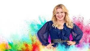 Stunning Kelly Clarkson Colorful Wallpaper