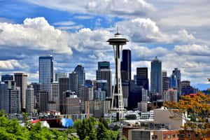 Stunning View Of Seattle Skyline Wallpaper