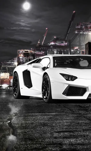 Stunning White Iphone Lamborghini Lock Screen Wallpaper