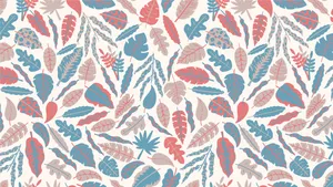 Stylised Leaves Aesthetic Art Desktop Wallpaper