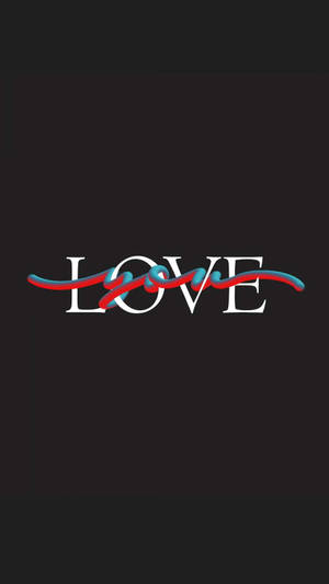 Stylised White Letters Love Phone Wallpaper