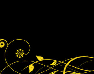 Stylish Black And Gold Desktop With Clean And Organized Layout Wallpaper