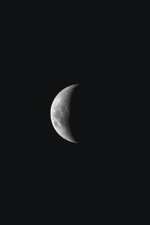 Stylish Black Crescent Moon Wallpaper