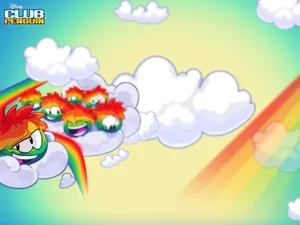 Stylish Club Penguin Digital Art Wallpaper