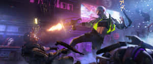 Stylish Cyberpunk 3440x1440 Theme Wallpaper
