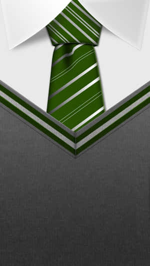 Stylish Green Tieand Suit Illustration Wallpaper