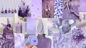 Stylish Purple And White Laptop On A Table Wallpaper