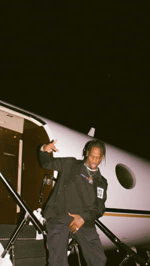 Stylish Rapper Having Fun In The Studio Wallpaper