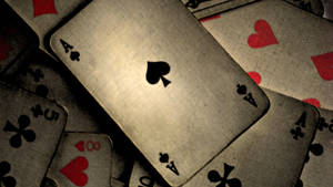 Stylish Vintage Poker Cards Wallpaper