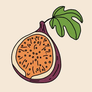 Stylized Fig Illustration Wallpaper