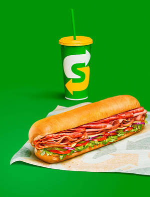 Subway Sandwich And Drink Wallpaper
