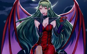 Succubus Eating A Heart Wallpaper