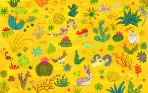 Succulents Doodle Tumblr Laptop Wallpaper