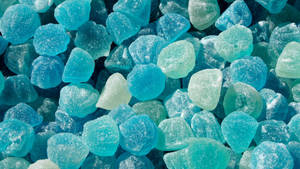 Sugar Candy Treats In Hues Of Blues Wallpaper