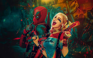 Suicide Squad Deadpool And Harley Wallpaper