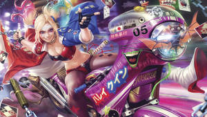 Suicide Squad Harley Quinn Bike Wallpaper
