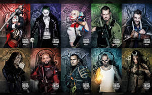Suicide Squad Members Poster Wallpaper