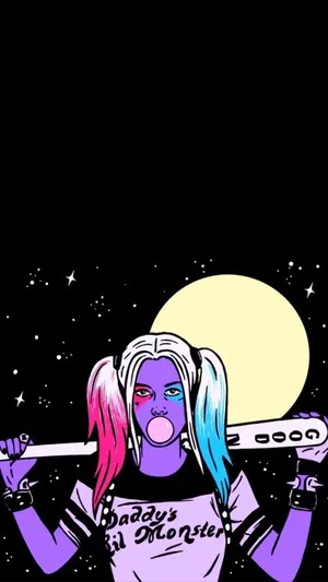 Suicide Squad Purple Harley Wallpaper