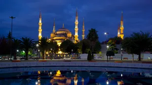 Sultan Ahmed Mosque Beautiful Evening Wallpaper