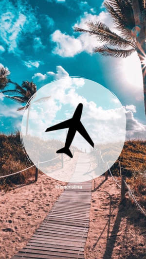 Summer Aesthetic Airplane Icon Wallpaper
