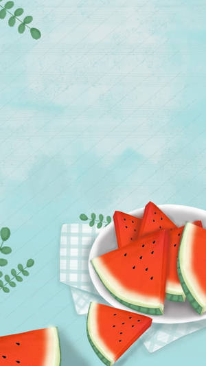 Summer Cute Watermelon Screen Art Wallpaper