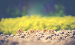 Summer Fun Scrabble Pieces Wallpaper