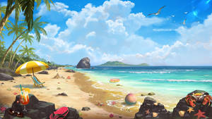 Summer Iphone Beach Digital Art Wallpaper