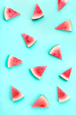 Summer Phone Watermelon Slices Pattern Wallpaper