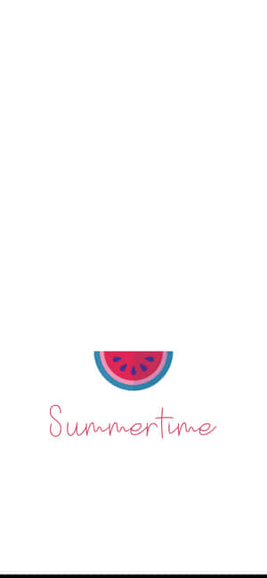 Summer Time Iphone With A Watermelon Slice Wallpaper