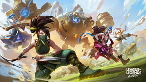 Summon Your Strength And Dive Into The Thrill Of 3d League Of Legends Wallpaper